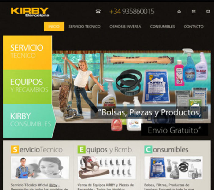 creation site web pour kirby barcelona