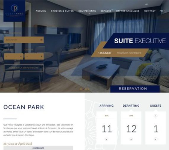 Creation site web OceanPark Hotel